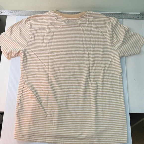 Obey, Striped Short-Sleeve Crew Neck T-Shirt - Cream/White - Picture 8 of 8